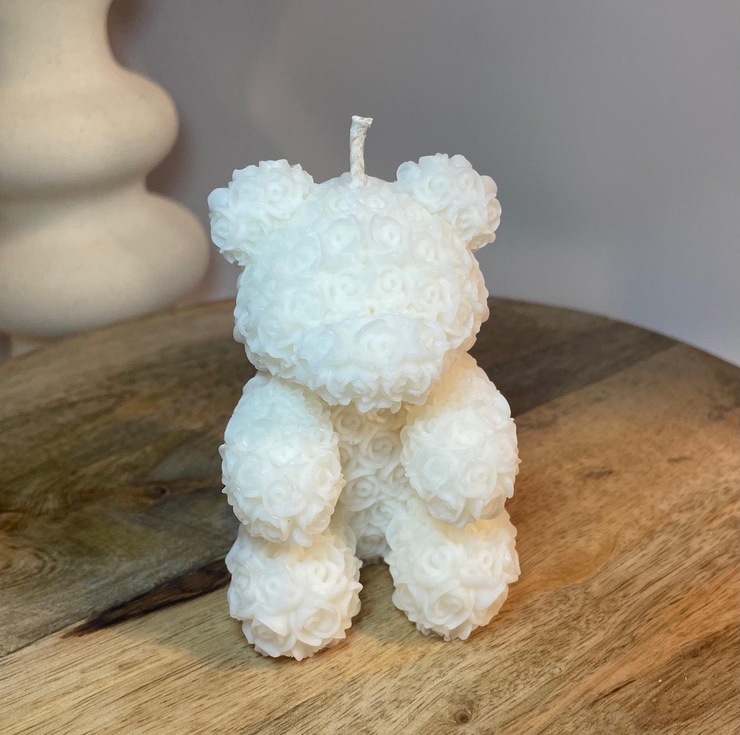 Rosenteddybär-Kerze