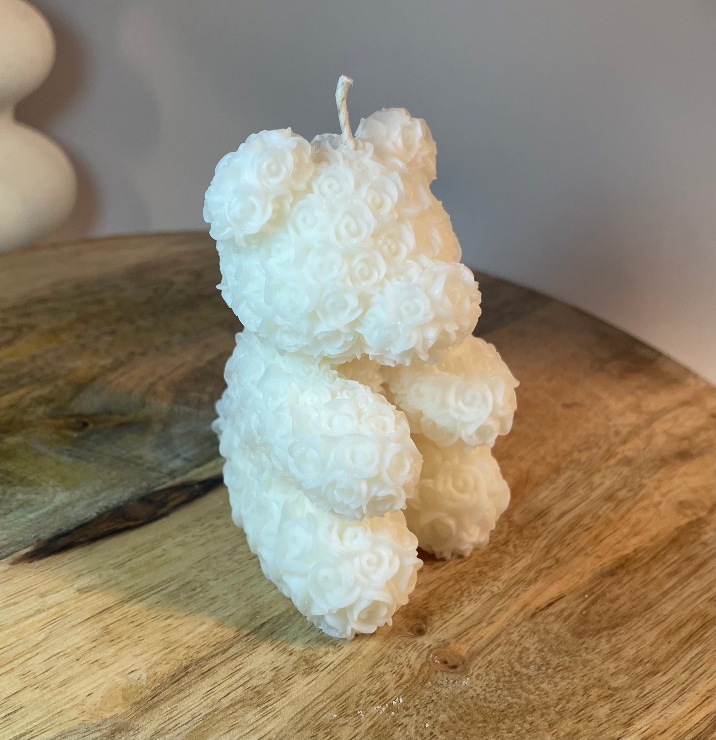 Rosenteddybär-Kerze